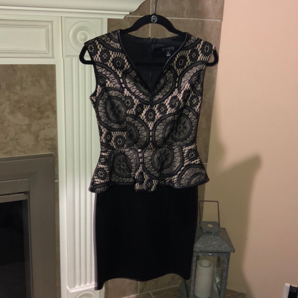 Black and beige lace peplum dress from Kohl’s